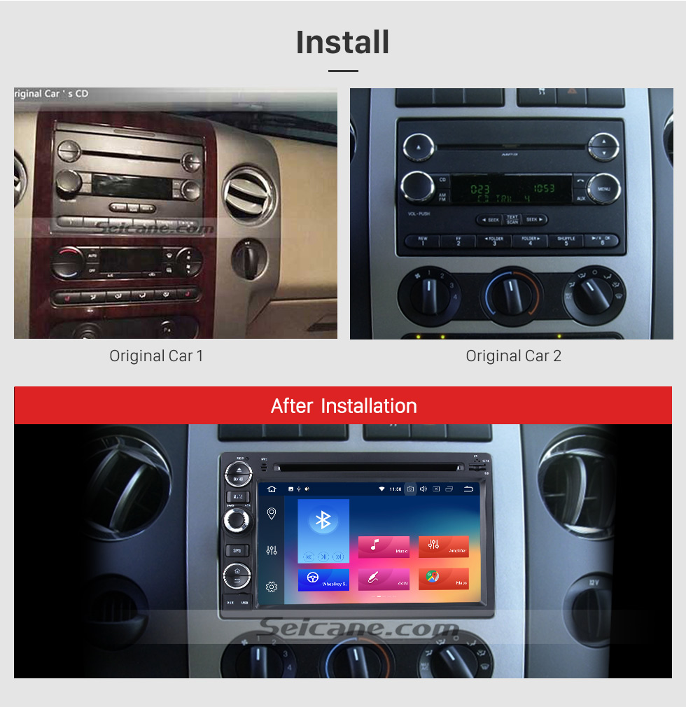 Seicane Android 8.0 2006-2009 Fusão / Explorer / F150 / Edge / Expedição Navegação GPS Rádio com Bluetooth Música 3G WiFi LinkMirror OBD2 Câmera Retrovisor Seicane Android 8.0 2006-2009 Fusão / Explorer / F150 / Edge / Expedição Navegação GPS Rádio com Bluetooth Música 3G WiFi LinkMirror OBD2 Câmera Retrovisor