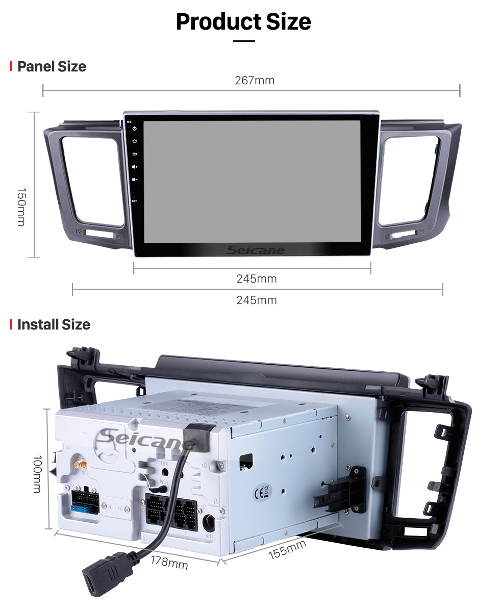Seicane Android 8.0 Radio GPS Navigation DVD Player Stereo for 2013-2016 Toyota RAV4 Bluetooth Music USB SD WIFI Audio system Support Backup Camera DVR OBD2 1080P Auto A/V Seicane Android 8.0 Radio GPS Navigation DVD Player Stereo for 2013-2016 Toyota RAV4 Bluetooth Music USB SD WIFI Audio system Support Backup Camera DVR OBD2 1080P Auto A/V