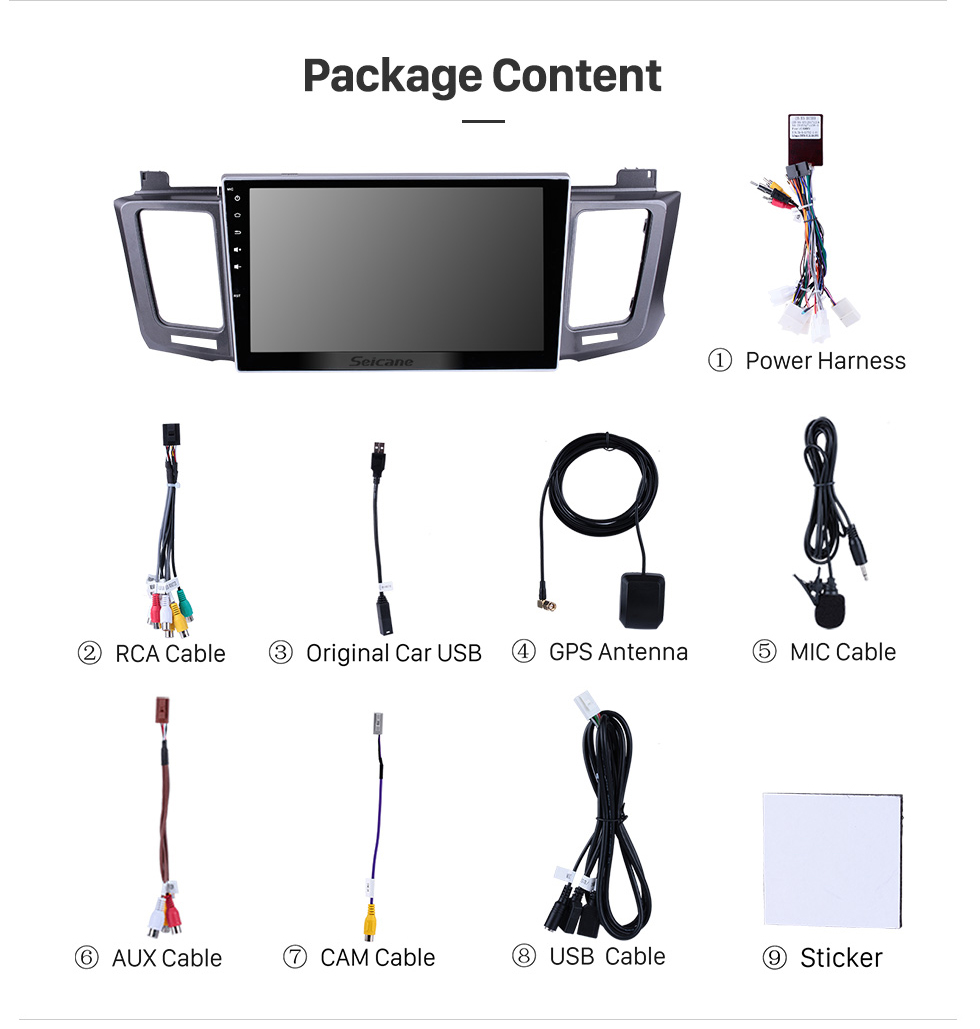 Seicane Android 8.0 Radio GPS Navigation DVD Player Stereo for 2013-2016 Toyota RAV4 Bluetooth Music USB SD WIFI Audio system Support Backup Camera DVR OBD2 1080P Auto A/V Seicane Android 8.0 Radio GPS Navigation DVD Player Stereo for 2013-2016 Toyota RAV4 Bluetooth Music USB SD WIFI Audio system Support Backup Camera DVR OBD2 1080P Auto A/V