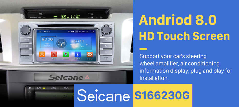 Seicane 2012 2013 2014 Toyota Hilux Android 8.0 GPS Radio DVD Player Bluetooth with Mirror Link HD Touch Screen OBD DVR Rearview Camera TV USB SD 3G WIFI Seicane 2012 2013 2014 Toyota Hilux Android 8.0 GPS Radio DVD Player Bluetooth with Mirror Link HD Touch Screen OBD DVR Rearview Camera TV USB SD 3G WIFI