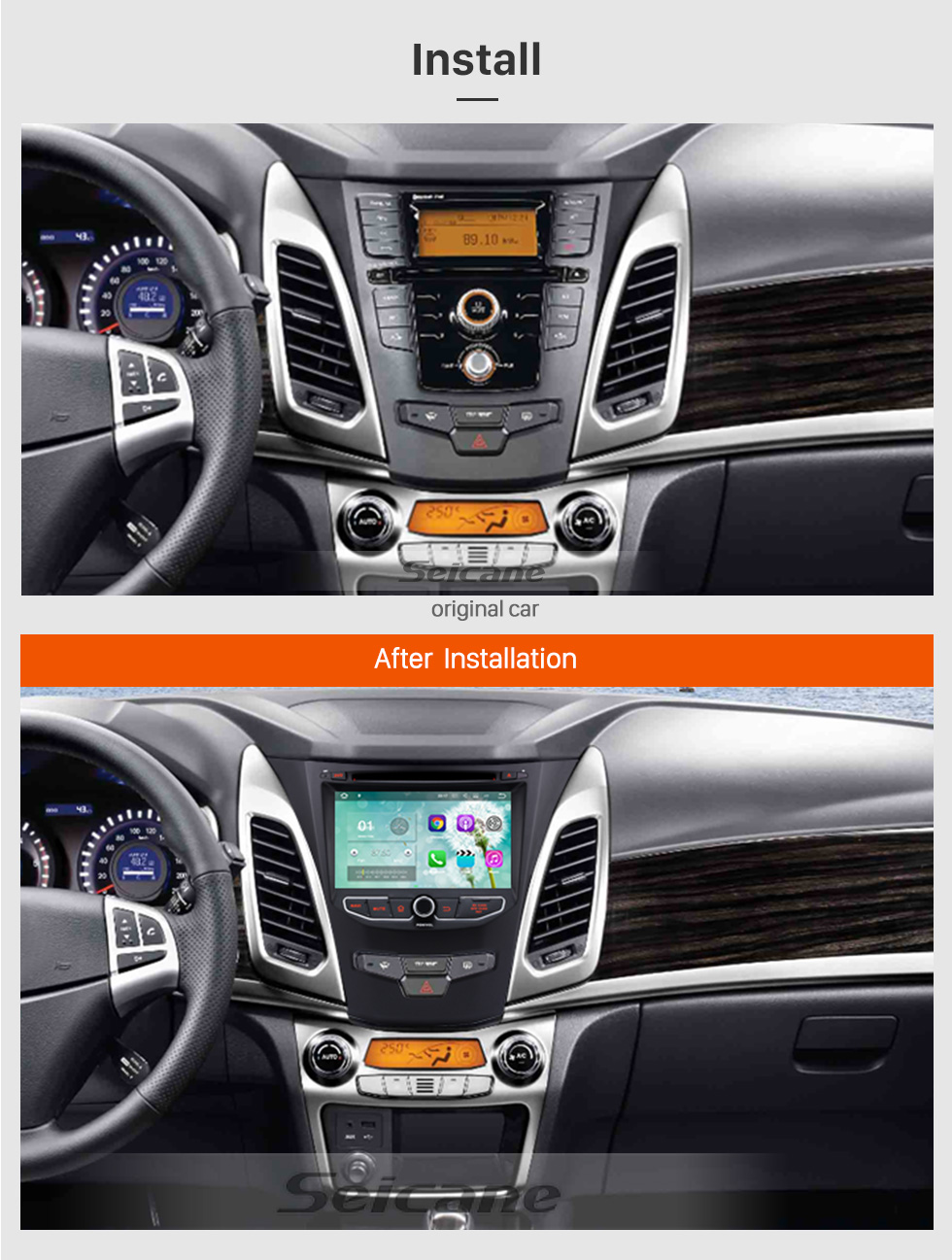 Seicane 2013 2014 Ssangyong Korando Android 8.0 Radio DVD-Spieler GPS-Navigationssystem mit HD 1024*600 touch screen Spiegel Verknüpfung OBD2 DVR Rückfahrkamera TV 1080P Video WIFI Lenkrad-Steuerung Bluetooth USB Seicane 2013 2014 Ssangyong Korando Android 8.0 Radio DVD-Spieler GPS-Navigationssystem mit HD 1024*600 touch screen Spiegel Verknüpfung OBD2 DVR Rückfahrkamera TV 1080P Video WIFI Lenkrad-Steuerung Bluetooth USB