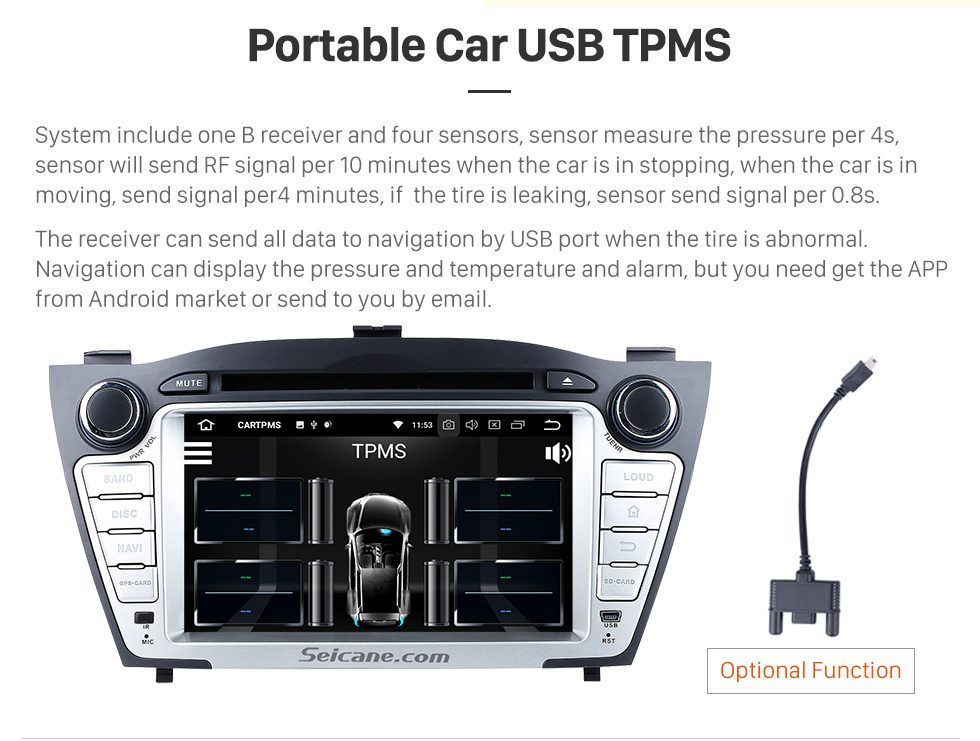 Seicane Android 8.0 GPS navigation system for 2009-2014 Hyundai TUCSON with DVD player Radio HD 1024*600 touch screen OBD2 DVR Rearview camera TV 1080P Video 3G WIFI Steering Wheel Control Bluetooth USB SD Mirror link Seicane Android 8.0 GPS navigation system for 2009-2014 Hyundai TUCSON with DVD player Radio HD 1024*600 touch screen OBD2 DVR Rearview camera TV 1080P Video 3G WIFI Steering Wheel Control Bluetooth USB SD Mirror link