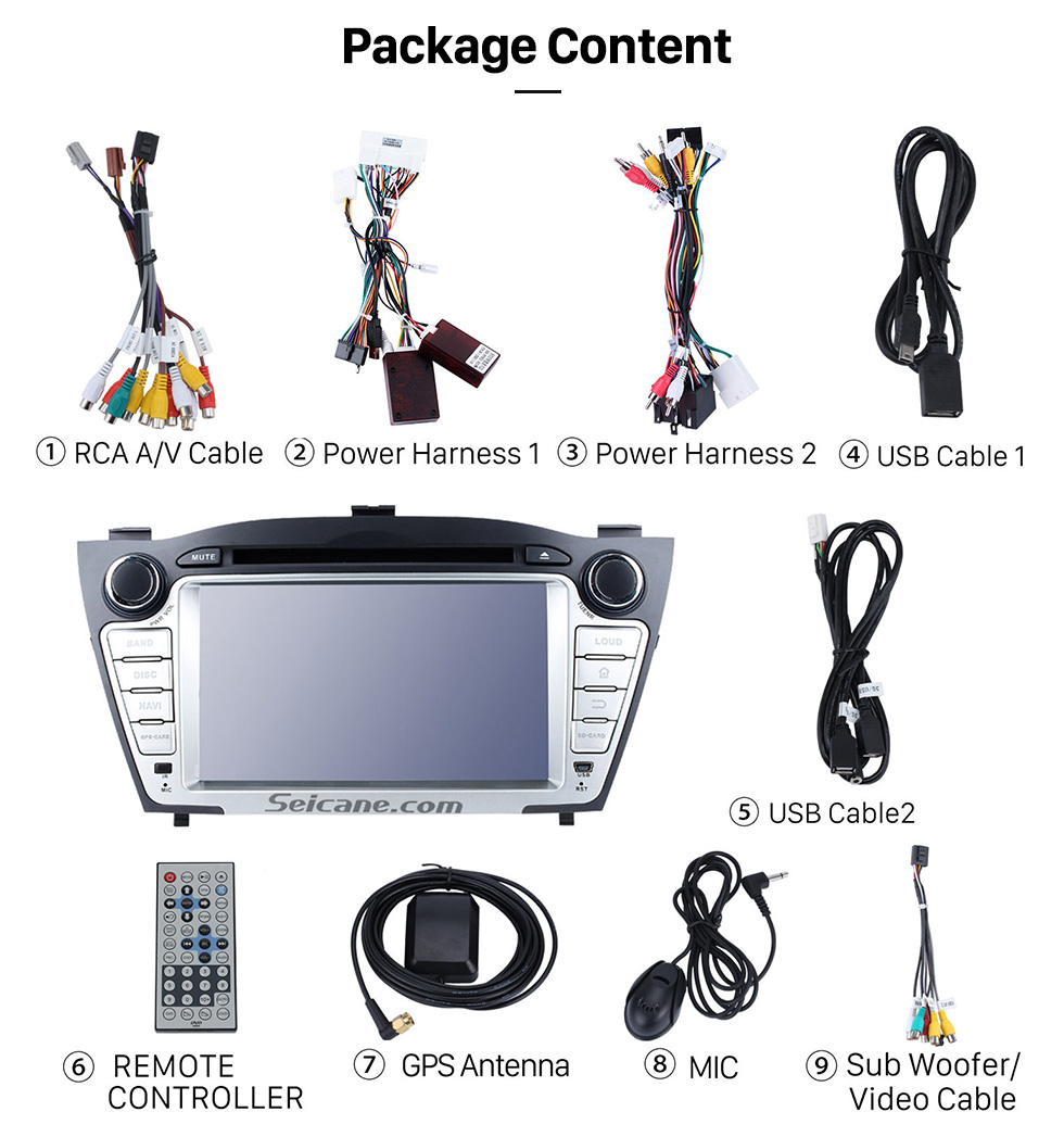 Seicane 2009-2015 Hyundai IX35 Android 8.0 HD 1024*600 touch screen DVD player GPS navigation system Radio Bluetooth OBD2 DVR Rearview camera TV 3G WIFI Steering Wheel Control USB SD 1080P Video Mirror link Seicane 2009-2015 Hyundai IX35 Android 8.0 HD 1024*600 touch screen DVD player GPS navigation system Radio Bluetooth OBD2 DVR Rearview camera TV 3G WIFI Steering Wheel Control USB SD 1080P Video Mirror link