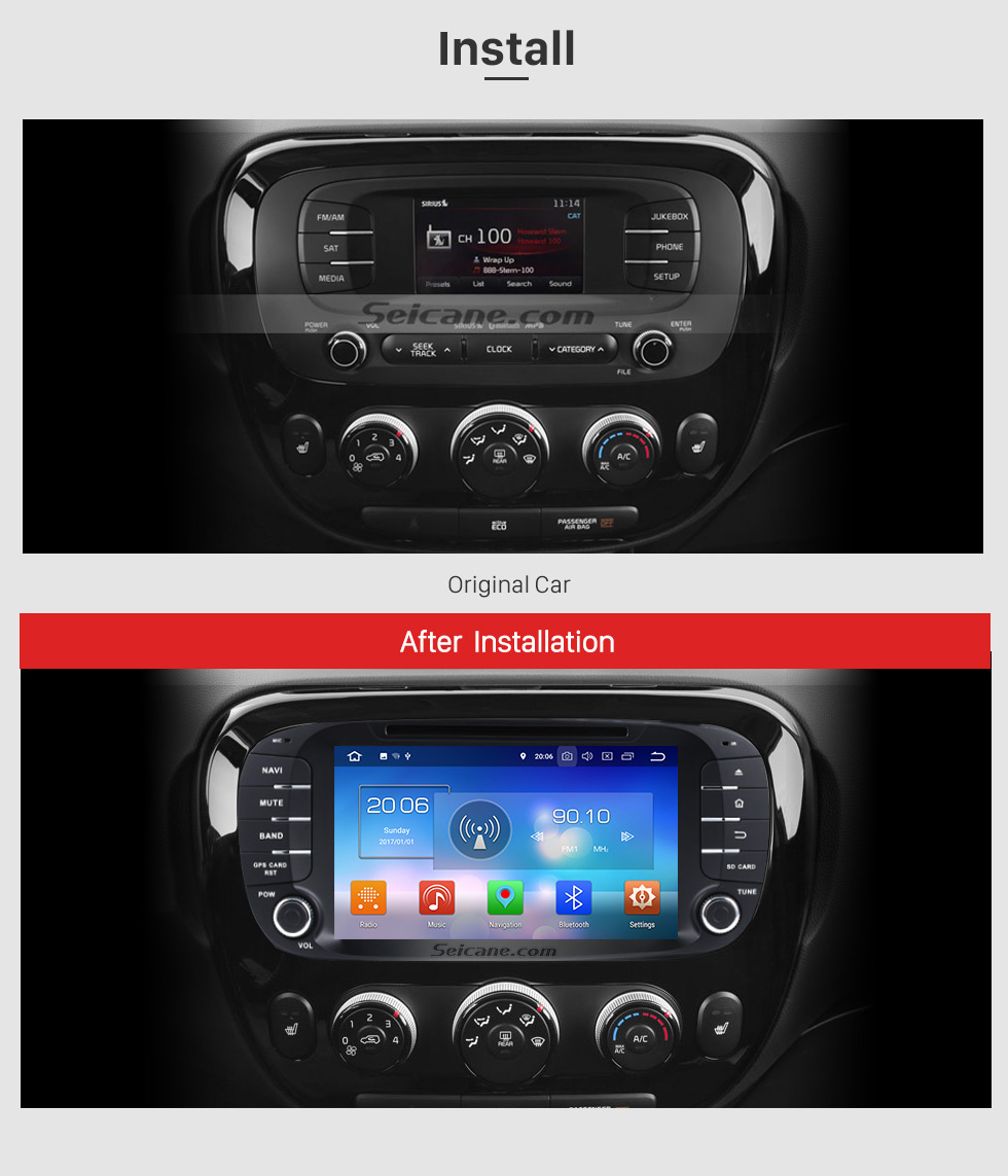 Seicane 8 polegadas 2014 KIA SOUL Android 8.0 GPS Rádio Bluetooth leitor de DVD HD Ecrã Tátil sistema de navegação com OBD2 DVR Retrovisor Câmera tv 1080P Vídeo Controle de volante 3G WIFI USB Seicane 8 polegadas 2014 KIA SOUL Android 8.0 GPS Rádio Bluetooth leitor de DVD HD Ecrã Tátil sistema de navegação com OBD2 DVR Retrovisor Câmera tv 1080P Vídeo Controle de volante 3G WIFI USB