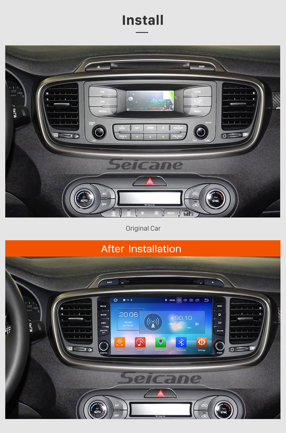 Seicane 9 inch Touchscreen 2015 2016 KIA SORENTO Android 8.0 Radio DVD Player GPS Navigation System with Bluetooth Music DVR 4G WIFI Mirror Link Backup Camera DAB+ TPMS Seicane 9 inch Touchscreen 2015 2016 KIA SORENTO Android 8.0 Radio DVD Player GPS Navigation System with Bluetooth Music DVR 4G WIFI Mirror Link Backup Camera DAB+ TPMS