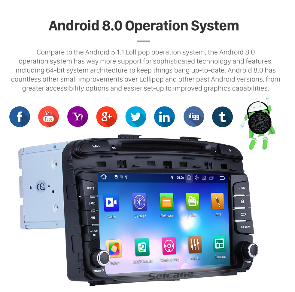Seicane 9 inch Touchscreen 2015 2016 KIA SORENTO Android 8.0 Radio DVD Player GPS Navigation System with Bluetooth Music DVR 4G WIFI Mirror Link Backup Camera DAB+ TPMS Seicane 9 inch Touchscreen 2015 2016 KIA SORENTO Android 8.0 Radio DVD Player GPS Navigation System with Bluetooth Music DVR 4G WIFI Mirror Link Backup Camera DAB+ TPMS