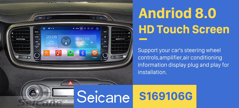 Seicane 9 inch Touchscreen 2015 2016 KIA SORENTO Android 8.0 Radio DVD Player GPS Navigation System with Bluetooth Music DVR 4G WIFI Mirror Link Backup Camera DAB+ TPMS Seicane 9 inch Touchscreen 2015 2016 KIA SORENTO Android 8.0 Radio DVD Player GPS Navigation System with Bluetooth Music DVR 4G WIFI Mirror Link Backup Camera DAB+ TPMS