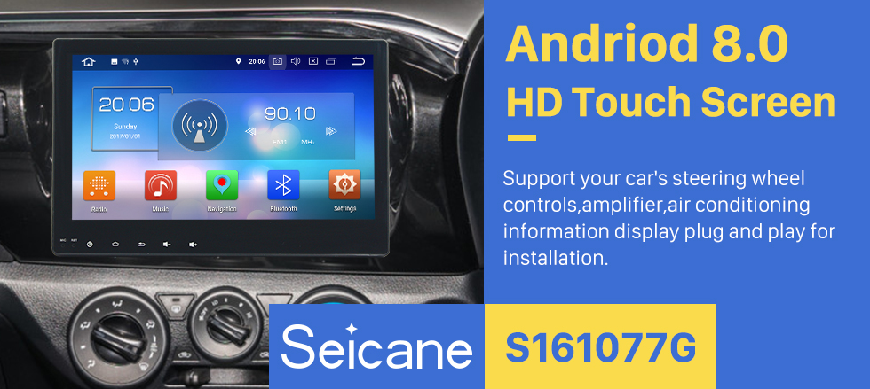 Seicane Android 8.0 2016 2017 TOYOTA Hilux 10.1 Inch HD Touchscreen Car Radio Head Unit GPS Navigation Bluetooth Support Rearview Camera Steering Wheel Control USB WIFI Mirror Link OBD2 Seicane Android 8.0 2016 2017 TOYOTA Hilux 10.1 Inch HD Touchscreen Car Radio Head Unit GPS Navigation Bluetooth Support Rearview Camera Steering Wheel Control USB WIFI Mirror Link OBD2