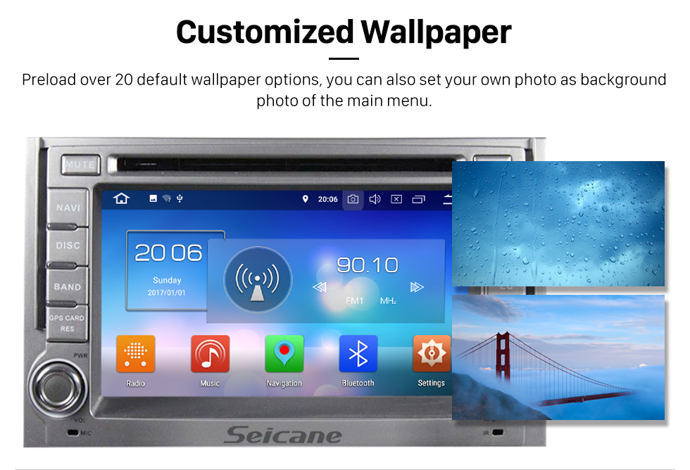 Seicane OEM Android 8.0 Radio GPS navigation system for 2009-2012 Hyundai H1 with Bluetooth DVD player touch screen OBD2 DVR Rearview camera TV 1080P Video 3G WIFI Steering Wheel Control USB Mirror link Seicane OEM Android 8.0 Radio GPS navigation system for 2009-2012 Hyundai H1 with Bluetooth DVD player touch screen OBD2 DVR Rearview camera TV 1080P Video 3G WIFI Steering Wheel Control USB Mirror link