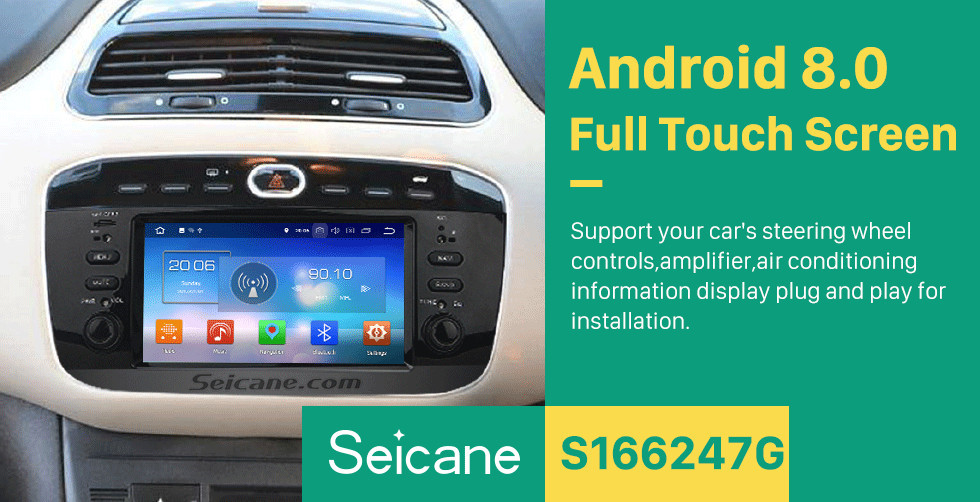 Seicane 800*480 Touchscreen 2014 2015 FIAT LINEA Android 8.0 Radio DVD Player GPS Navigation System with DAB+ TPMS Radio DVR Mirror Link DAB+ Seicane 800*480 Touchscreen 2014 2015 FIAT LINEA Android 8.0 Radio DVD Player GPS Navigation System with DAB+ TPMS Radio DVR Mirror Link DAB+