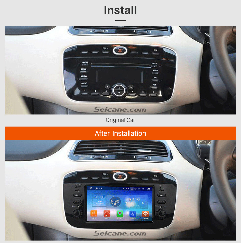 Seicane 800*480 Touchscreen 2014 2015 FIAT LINEA Android 8.0 Radio DVD Player GPS Navigation System with DAB+ TPMS Radio DVR Mirror Link DAB+ Seicane 800*480 Touchscreen 2014 2015 FIAT LINEA Android 8.0 Radio DVD Player GPS Navigation System with DAB+ TPMS Radio DVR Mirror Link DAB+