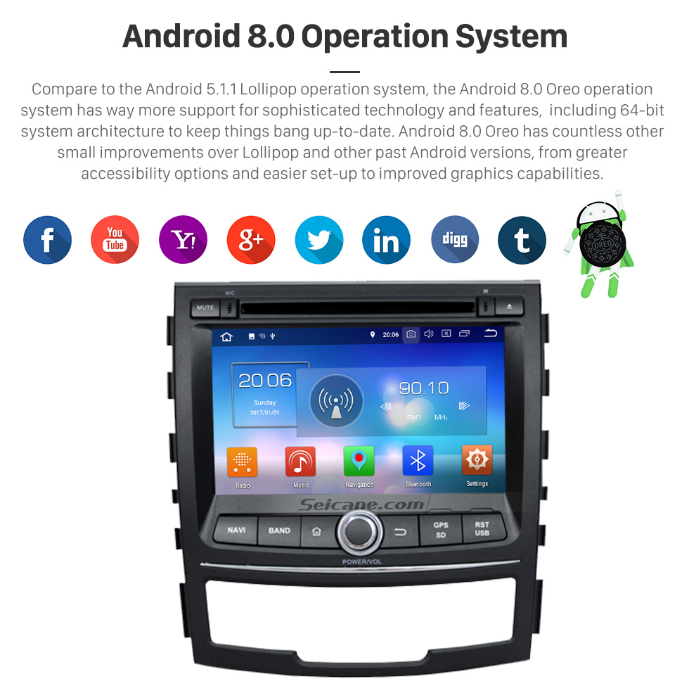 Seicane Android 8.0 Radio GPS DVD player for 2010-2013 Ssangyong Korando with HD 1024*600 touch screen Bluetooth USB SD MP3 navigation system OBD2 DVR Rearview camera TV 1080P Video 4G WIFI Steering Wheel Control Mirror link Seicane Android 8.0 Radio GPS DVD player for 2010-2013 Ssangyong Korando with HD 1024*600 touch screen Bluetooth USB SD MP3 navigation system OBD2 DVR Rearview camera TV 1080P Video 4G WIFI Steering Wheel Control Mirror link