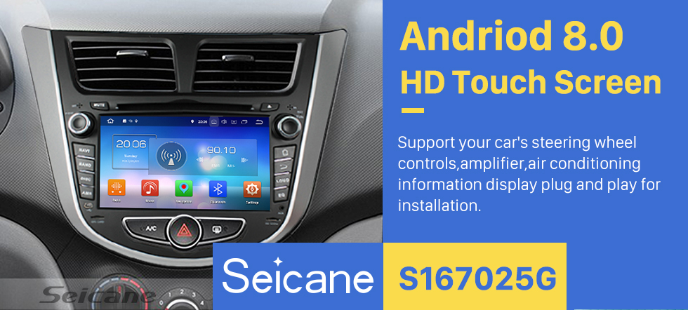 Seicane OEM 2011 2012 2013 Hyundai Verna Android 8.0 DVD player GPS navigation system with Bluetooth Radio HD 1024*600 touch screen OBD2 DVR Rearview camera TV 1080P Video 3G WIFI Steering Wheel Control USB Mirror link Seicane OEM 2011 2012 2013 Hyundai Verna Android 8.0 DVD player GPS navigation system with Bluetooth Radio HD 1024*600 touch screen OBD2 DVR Rearview camera TV 1080P Video 3G WIFI Steering Wheel Control USB Mirror link