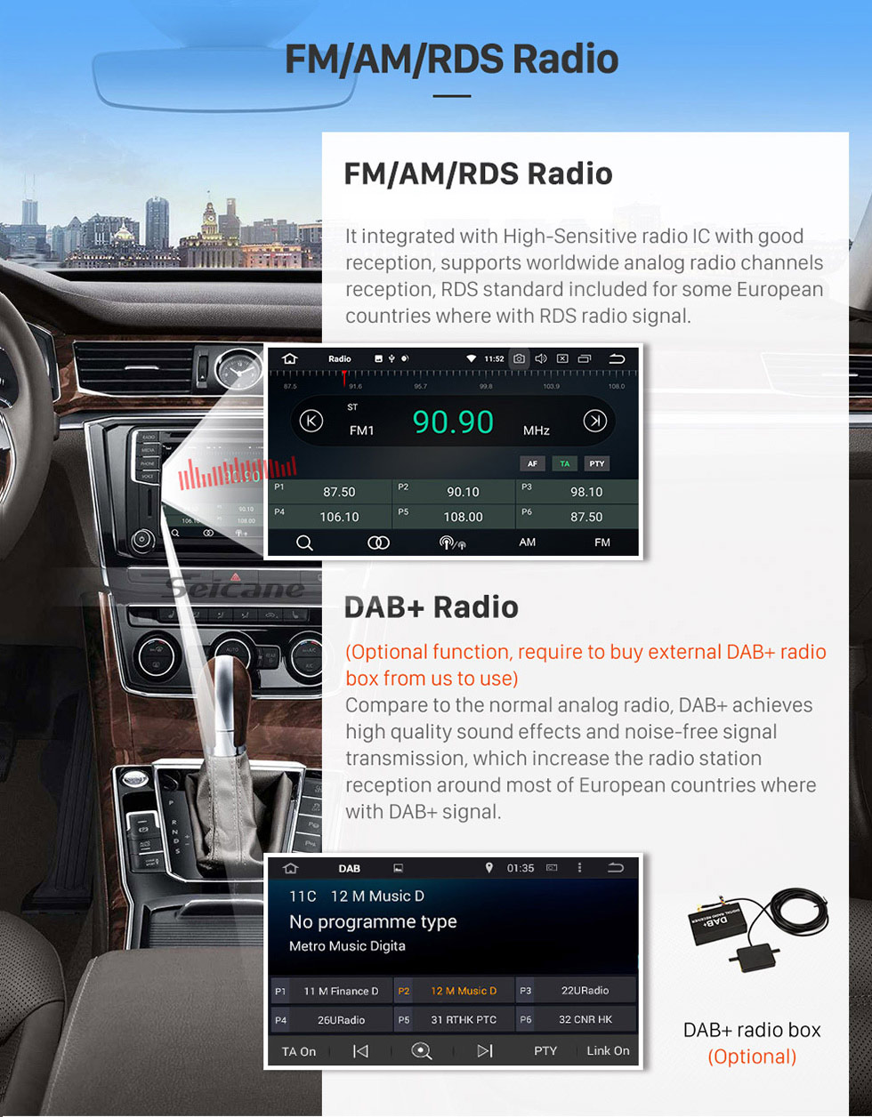 Seicane Android 8.0 Autoradio GPS stéréo pour 2003-2010 Renault Megane avec Bluetooth Miroir Lien OBD2 3G WiFi CD Lecteur de DVD Contrôle Volant Vidéo HD 1080p Seicane Android 8.0 Autoradio GPS stéréo pour 2003-2010 Renault Megane avec Bluetooth Miroir Lien OBD2 3G WiFi CD Lecteur de DVD Contrôle Volant Vidéo HD 1080p