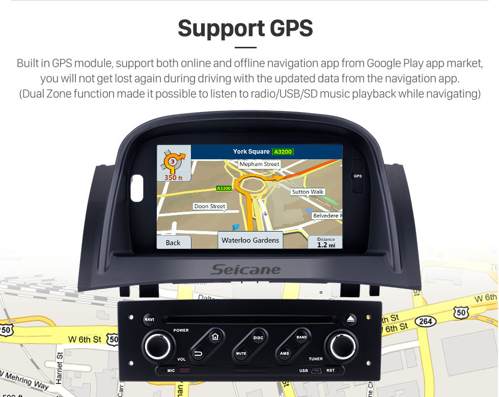 Seicane Android 8.0 écran tactile HD pour 2004-2009 Renault Megane II avec commande au volant caméra de recul Radio DVD GPS Système de navigation Bluetooth 4G WIFI Seicane Android 8.0 écran tactile HD pour 2004-2009 Renault Megane II avec commande au volant caméra de recul Radio DVD GPS Système de navigation Bluetooth 4G WIFI