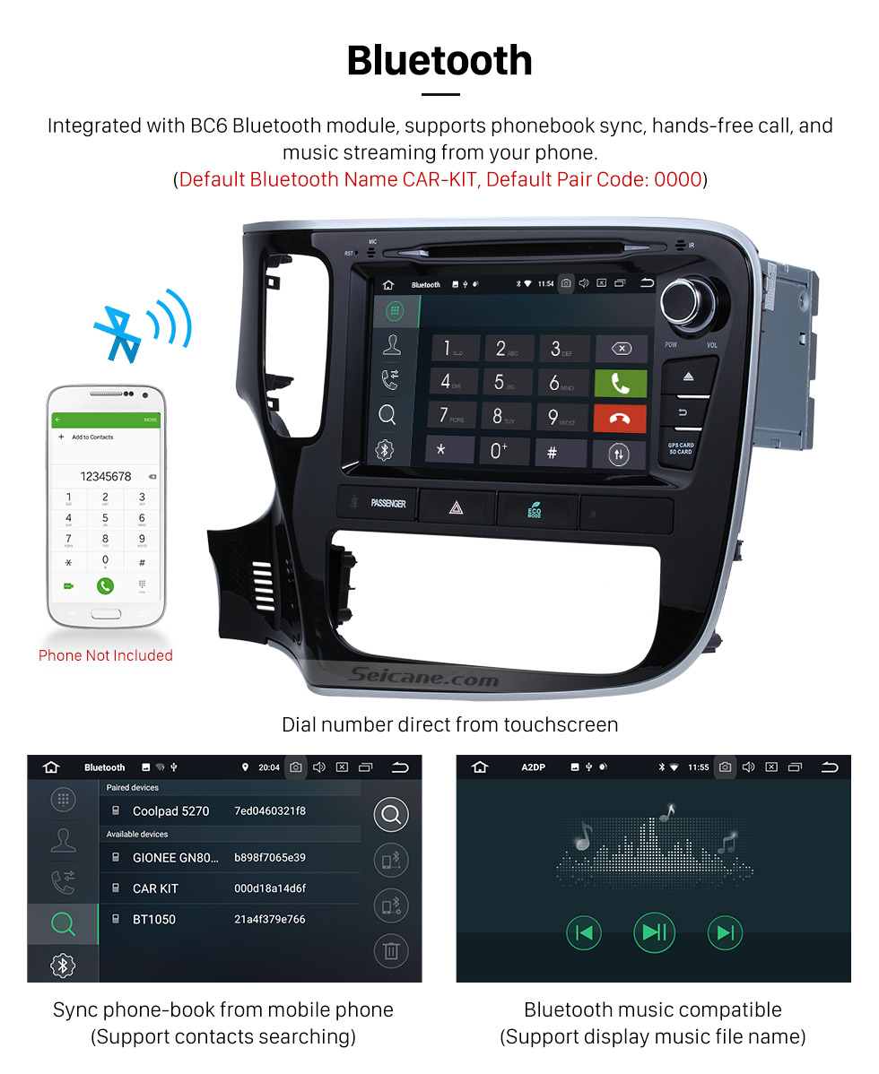 Seicane 2014 2015 2016 Mitsubishi OUTLANDER Android 8.0 DVD player Radio GPS navigation system Bluetooth HD 1024*600 touch screen Mirror link OBD2 DVR Rearview camera TV 1080P Video 3G WIFI Steering Wheel Control USB Seicane 2014 2015 2016 Mitsubishi OUTLANDER Android 8.0 DVD player Radio GPS navigation system Bluetooth HD 1024*600 touch screen Mirror link OBD2 DVR Rearview camera TV 1080P Video 3G WIFI Steering Wheel Control USB