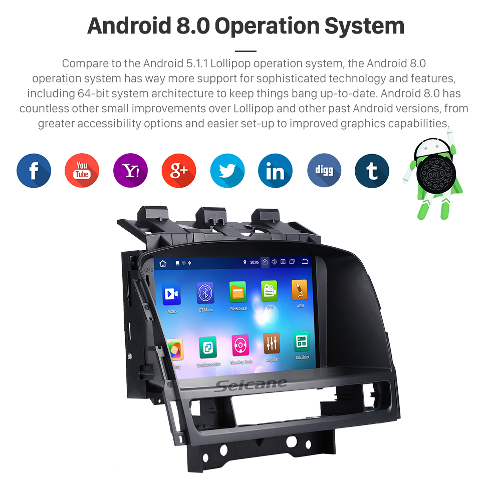 Seicane OEM Android 8.0 Radio DVD player GPS navigation system for 2010-2013 OPEL Astra J with HD touch screen Bluetooth OBD2 DVR Rearview camera TV 1080P Video 3G WIFI Steering Wheel Control USB Mirror link Seicane OEM Android 8.0 Radio DVD player GPS navigation system for 2010-2013 OPEL Astra J with HD touch screen Bluetooth OBD2 DVR Rearview camera TV 1080P Video 3G WIFI Steering Wheel Control USB Mirror link