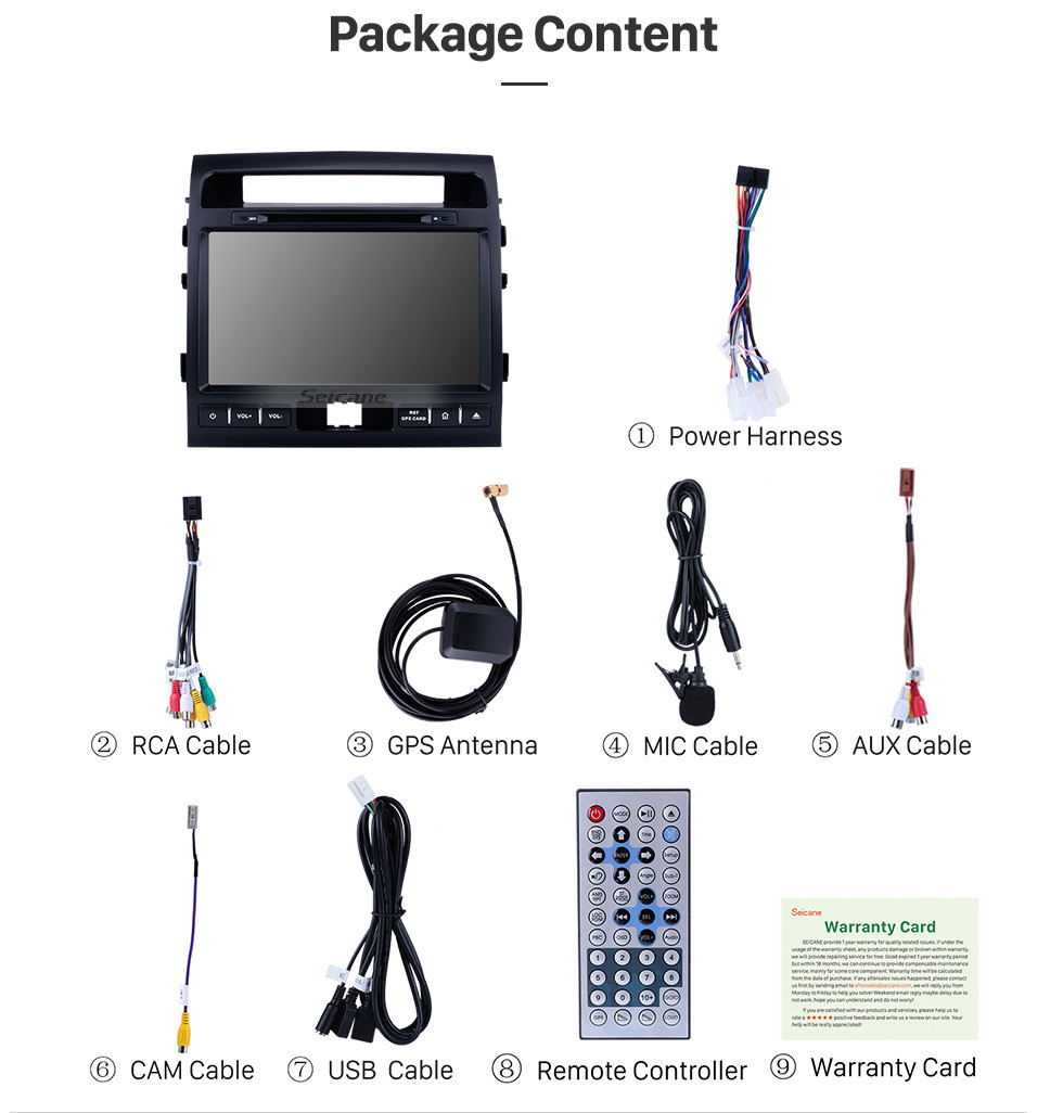 Seicane 9 inch Android 8.0 Autoradio GPS Navigation System for 2007-2013 Toyota Land Cruiser 200 with CD DVD Player Bluetooth 3G WiFi Mirror Link OBD2 Backup Camera Seicane 9 inch Android 8.0 Autoradio GPS Navigation System for 2007-2013 Toyota Land Cruiser 200 with CD DVD Player Bluetooth 3G WiFi Mirror Link OBD2 Backup Camera