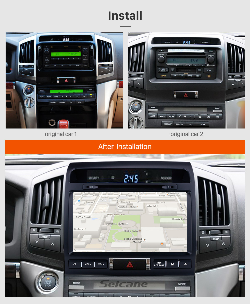 Seicane 9 inch Android 8.0 Autoradio GPS Navigation System for 2007-2013 Toyota Land Cruiser 200 with CD DVD Player Bluetooth 3G WiFi Mirror Link OBD2 Backup Camera Seicane 9 inch Android 8.0 Autoradio GPS Navigation System for 2007-2013 Toyota Land Cruiser 200 with CD DVD Player Bluetooth 3G WiFi Mirror Link OBD2 Backup Camera
