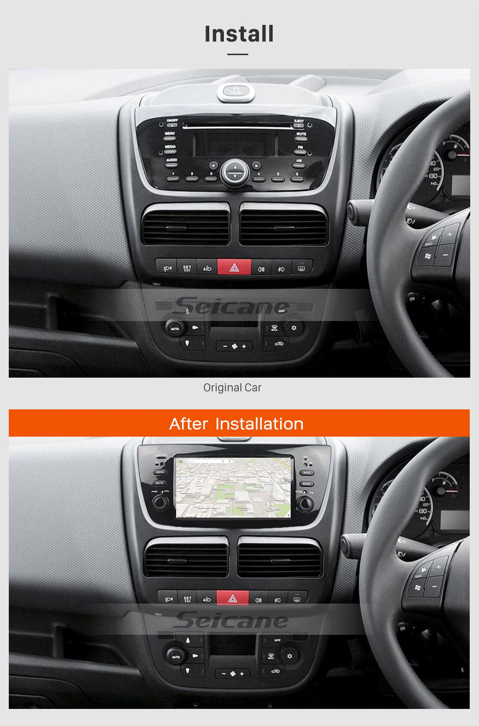 Seicane 2010 2011 2012 2013 2014 FLAT DOBLO Android 8.0 Radio DVD Player GPS Navigation System with Bluetooth DVR DAB+ TPMS Mirror Link Backup Camera Seicane 2010 2011 2012 2013 2014 FLAT DOBLO Android 8.0 Radio DVD Player GPS Navigation System with Bluetooth DVR DAB+ TPMS Mirror Link Backup Camera