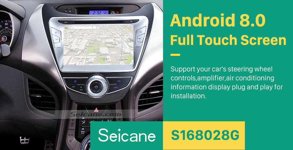 Seicane 8 inch 2011 2012 2013 Hyundai Avante Android 8.0 DVD player GPS navigation system Radio HD 1024*600 touch screen OBD2 DVR Rearview camera TV 1080P Video Bluetooth USB SD 3G WIFI Steering Wheel Control Mirror link Seicane 8 inch 2011 2012 2013 Hyundai Avante Android 8.0 DVD player GPS navigation system Radio HD 1024*600 touch screen OBD2 DVR Rearview camera TV 1080P Video Bluetooth USB SD 3G WIFI Steering Wheel Control Mirror link