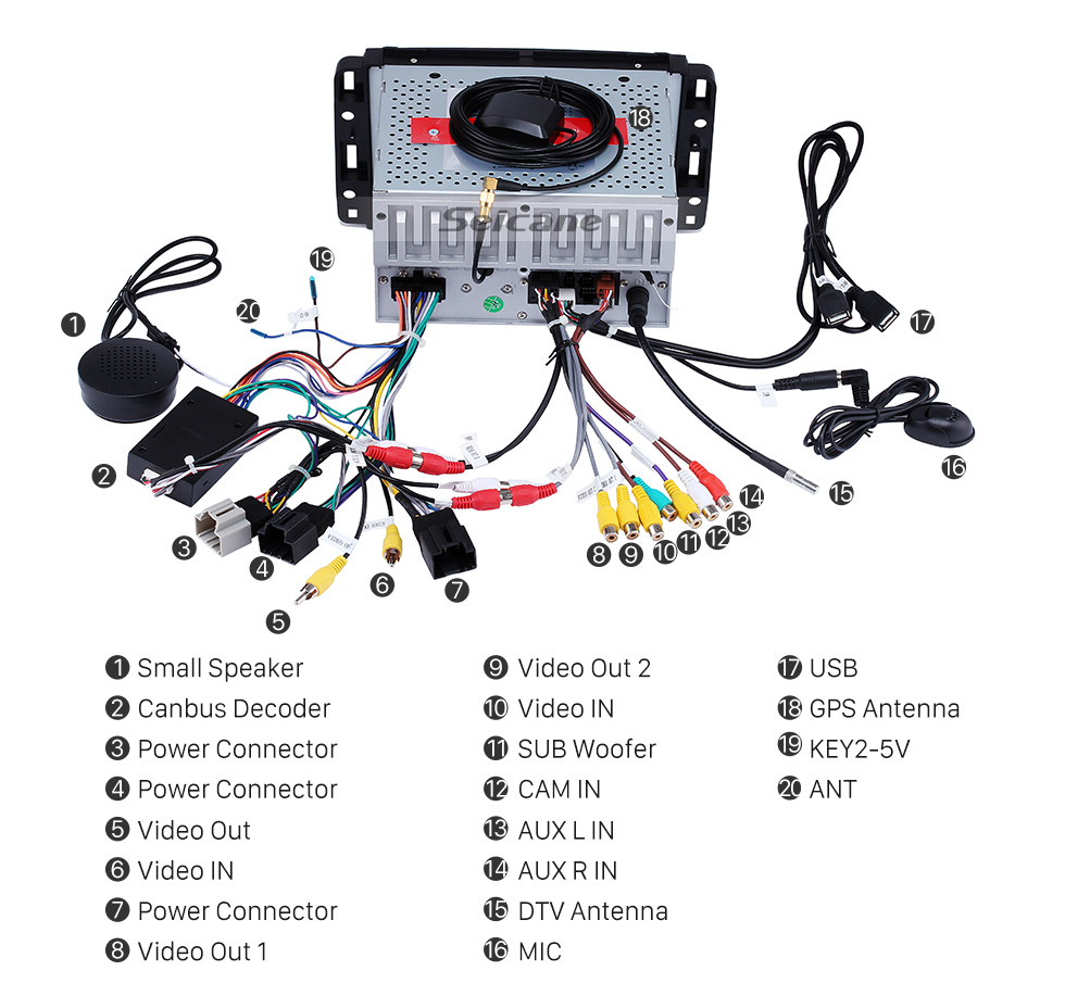 Seicane 2007-2012 GMC Yukon Android 8.0 GPS navigation system DVD player Bluetooth Radio HD 1024*600 touch screen OBD2 DVR Rearview camera TV 1080P Video 4G WIFI Steering Wheel Control USB Mirror link Seicane 2007-2012 GMC Yukon Android 8.0 GPS navigation system DVD player Bluetooth Radio HD 1024*600 touch screen OBD2 DVR Rearview camera TV 1080P Video 4G WIFI Steering Wheel Control USB Mirror link