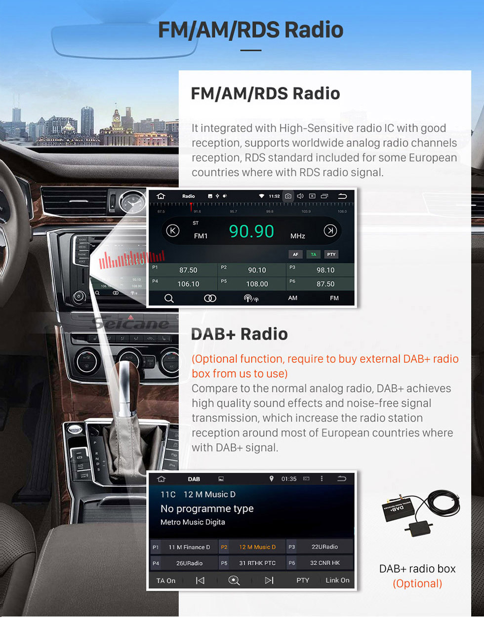 Seicane 2007-2012 GMC Tahoe Android 8.0 GPS navigation system DVD player Bluetooth Radio HD 1024*600 touch screen OBD2 DVR Rearview camera TV 1080P Video 4G WIFI Steering Wheel Control USB Mirror link Seicane 2007-2012 GMC Tahoe Android 8.0 GPS navigation system DVD player Bluetooth Radio HD 1024*600 touch screen OBD2 DVR Rearview camera TV 1080P Video 4G WIFI Steering Wheel Control USB Mirror link