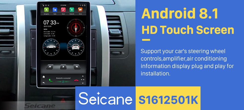 Seicane 12.8 inch GPS Navigation Universal Radio Android 8.1 With HD Touchscreen Bluetooth USB WIFI support DAB+ Rearview camera Seicane 12.8 inch GPS Navigation Universal Radio Android 8.1 With HD Touchscreen Bluetooth USB WIFI support DAB+ Rearview camera