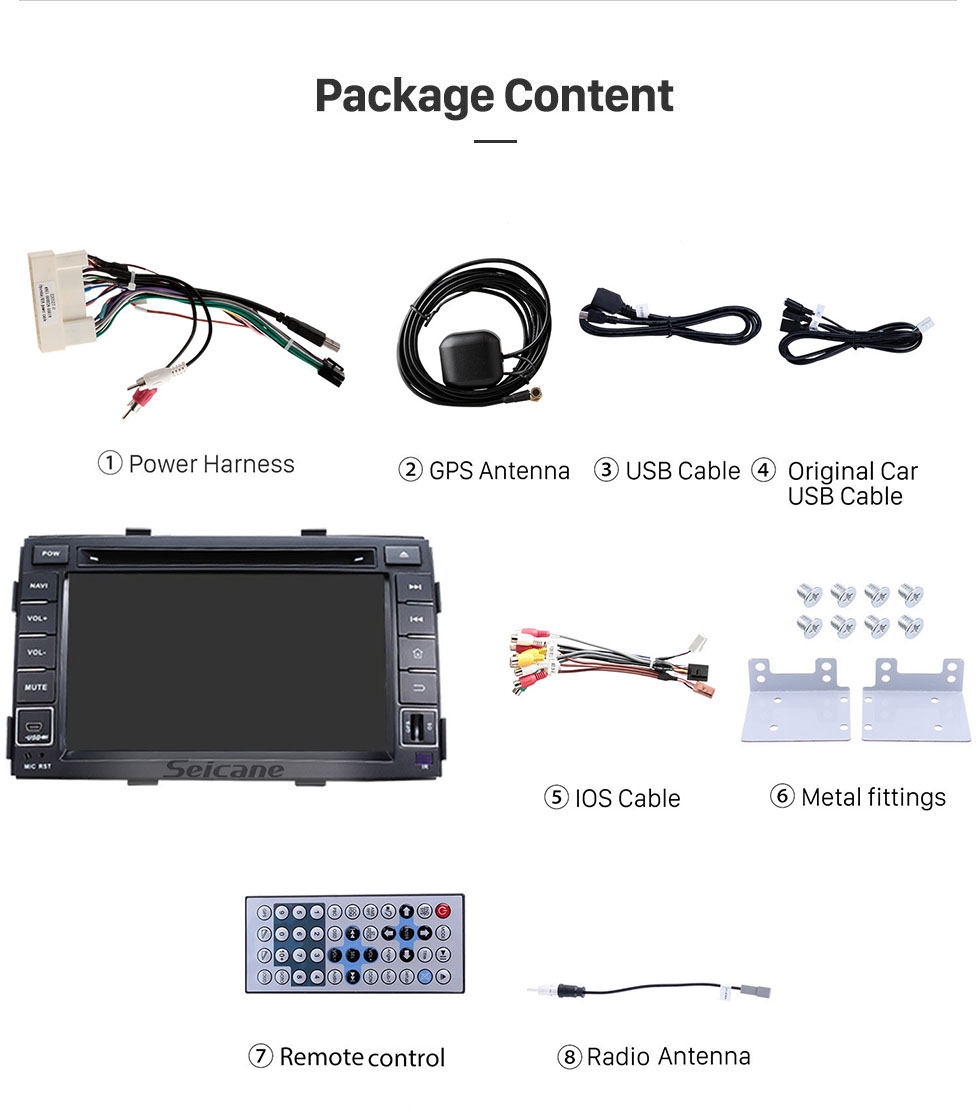 Seicane Android 10.0 Radio DVD Player Navigationssystem für KIA SORENTO 2010 2011 2012 mit Bluetooth HD Touchscreen Spiegelverbindung GPS OBD2 DVR USB WIFI Rückfahrkamera Carplay