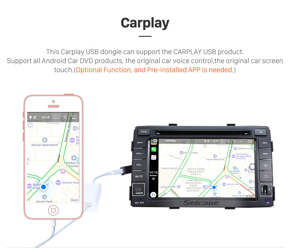 Seicane Android 10.0 Radio Reproductor de DVD Sistema de navegación para KIA SORENTO 2010 2011 2012 con Bluetooth HD Pantalla táctil Mirror link GPS OBD2 DVR USB WIFI Cámara de visión trasera Carplay