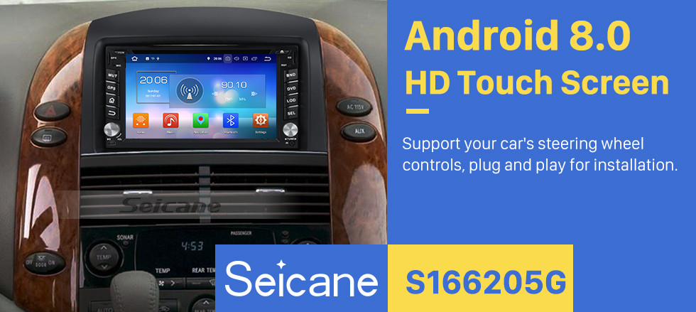 Seicane 2004-2010 Toyota Sienna Android 8.0 Radio GPS Navigation System With HD Touch Screen DVD Multimedia Player Bluetooth 3G WIFI Steering Wheel Control Mirror Link Seicane 2004-2010 Toyota Sienna Android 8.0 Radio GPS Navigation System With HD Touch Screen DVD Multimedia Player Bluetooth 3G WIFI Steering Wheel Control Mirror Link