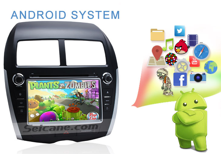 Seicane S168064 Quad-core Android 5.1.1 Radio GPS Audio System for 2010-2013 Mitsubishi ASX android system