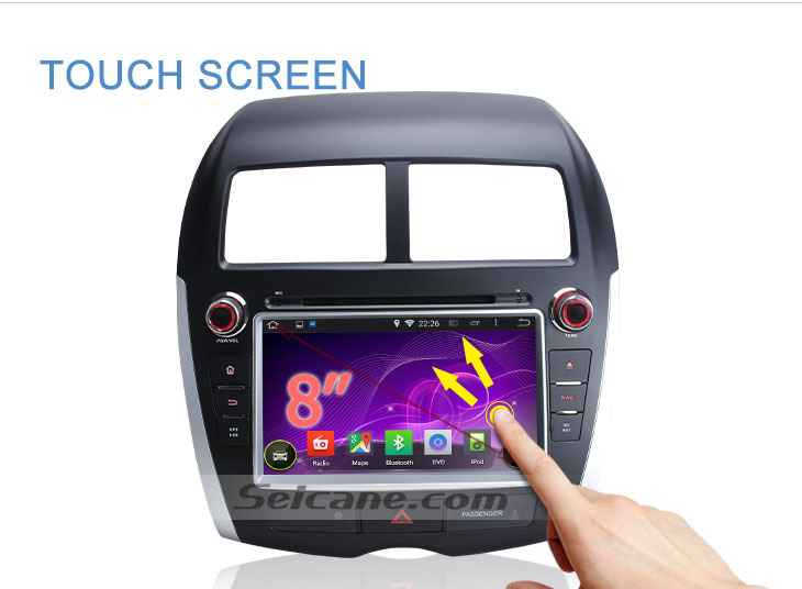 Seicane S168064 Quad-core Android 5.1.1 Radio GPS Audio System for 2010-2013 Mitsubishi ASX touch screen