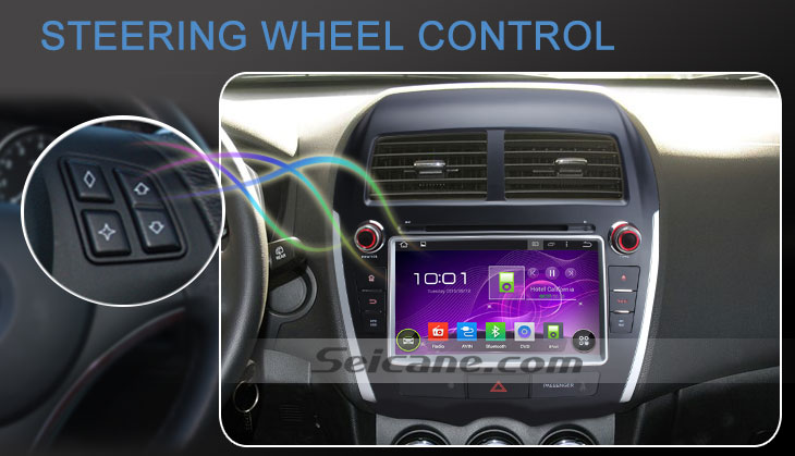 Seicane S168064 Quad-core Android 5.1.1 Radio GPS Audio System for 2010-2013 Mitsubishi ASX steering wheel control