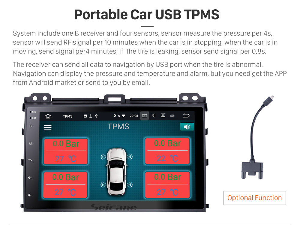 Seicane 9-дюймовый Android 9.0 на 2002-2009 гг. Toyota Prado Radio GPS навигационная система с Bluetooth HD с сенсорным экраном Поддержка USB Камера заднего вида 1080P Seicane 9-дюймовый Android 9.0 на 2002-2009 гг. Toyota Prado Radio GPS навигационная система с Bluetooth HD с сенсорным экраном Поддержка USB Камера заднего вида 1080P