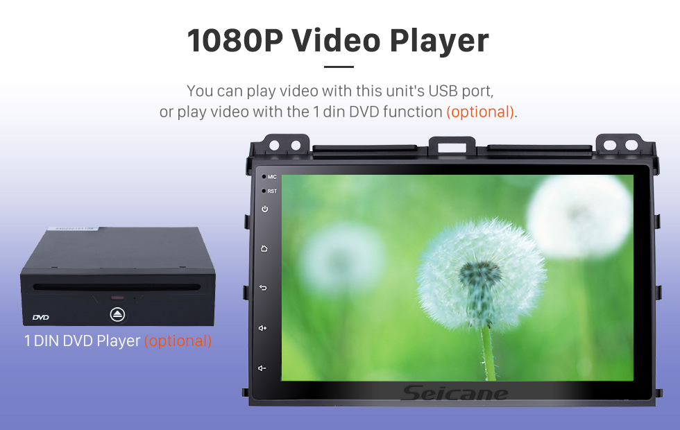 Seicane 9-дюймовый Android 9.0 на 2002-2009 гг. Toyota Prado Radio GPS навигационная система с Bluetooth HD с сенсорным экраном Поддержка USB Камера заднего вида 1080P Seicane 9-дюймовый Android 9.0 на 2002-2009 гг. Toyota Prado Radio GPS навигационная система с Bluetooth HD с сенсорным экраном Поддержка USB Камера заднего вида 1080P