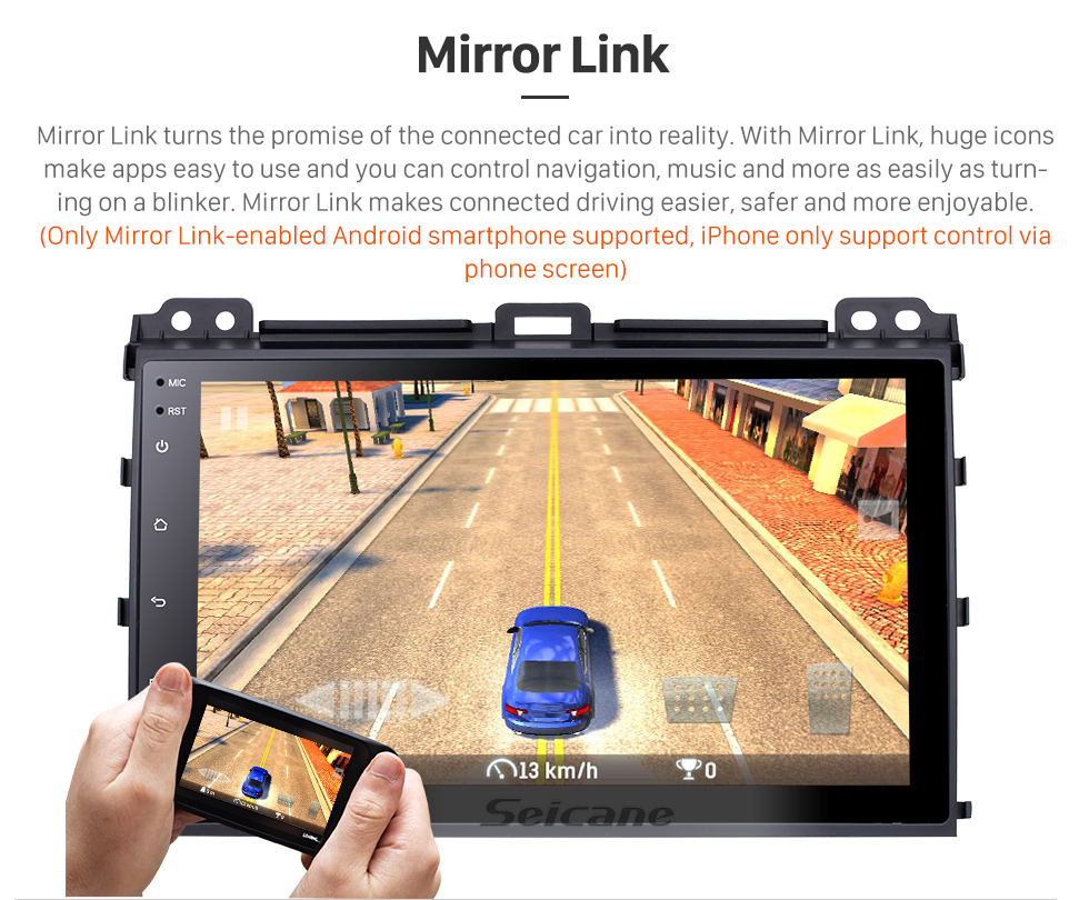 Seicane 9-дюймовый Android 9.0 на 2002-2009 гг. Toyota Prado Radio GPS навигационная система с Bluetooth HD с сенсорным экраном Поддержка USB Камера заднего вида 1080P Seicane 9-дюймовый Android 9.0 на 2002-2009 гг. Toyota Prado Radio GPS навигационная система с Bluetooth HD с сенсорным экраном Поддержка USB Камера заднего вида 1080P