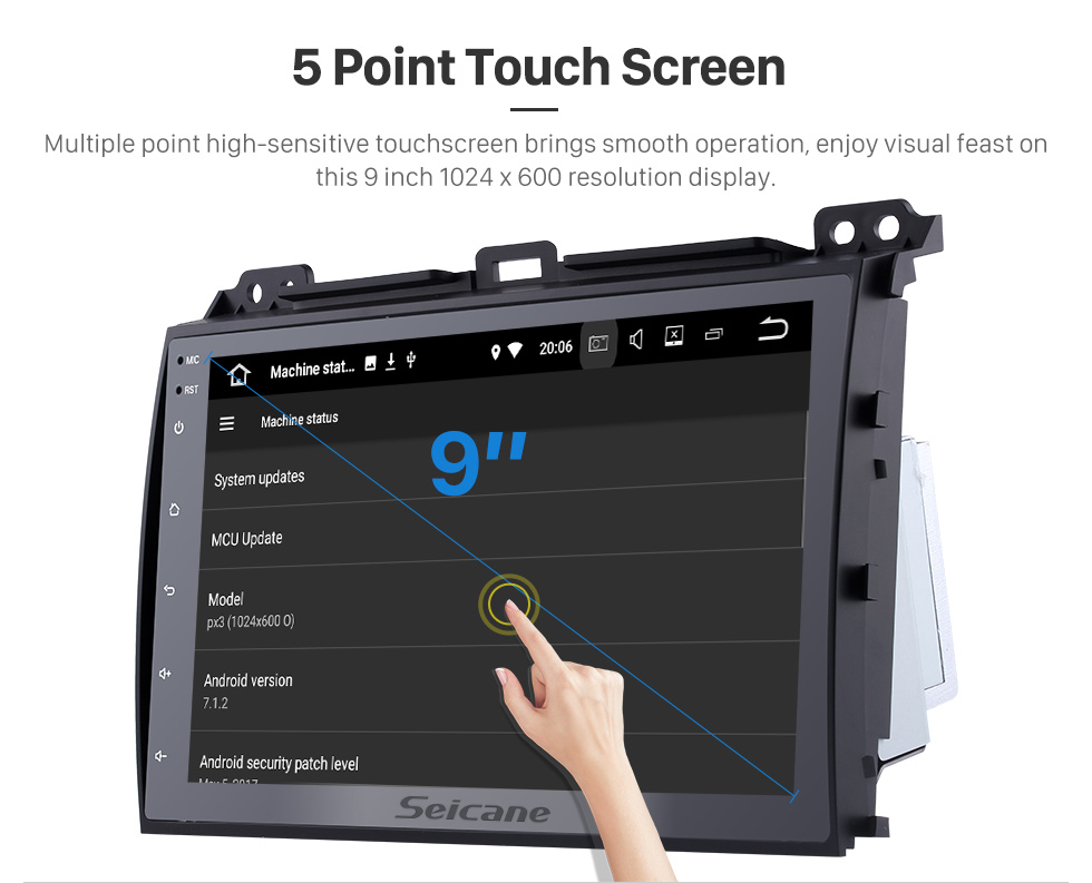 Seicane 9-дюймовый Android 9.0 на 2002-2009 гг. Toyota Prado Radio GPS навигационная система с Bluetooth HD с сенсорным экраном Поддержка USB Камера заднего вида 1080P Seicane 9-дюймовый Android 9.0 на 2002-2009 гг. Toyota Prado Radio GPS навигационная система с Bluetooth HD с сенсорным экраном Поддержка USB Камера заднего вида 1080P