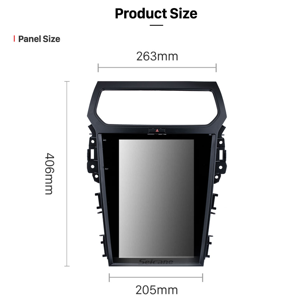 Seicane 12,1-Zoll-HD-Touchscreen für 2014–2019 Ford Explorer TX4003 Stereo-Autoradio Bluetooth Carplay-Stereoanlage unterstützt AHD-Kamera