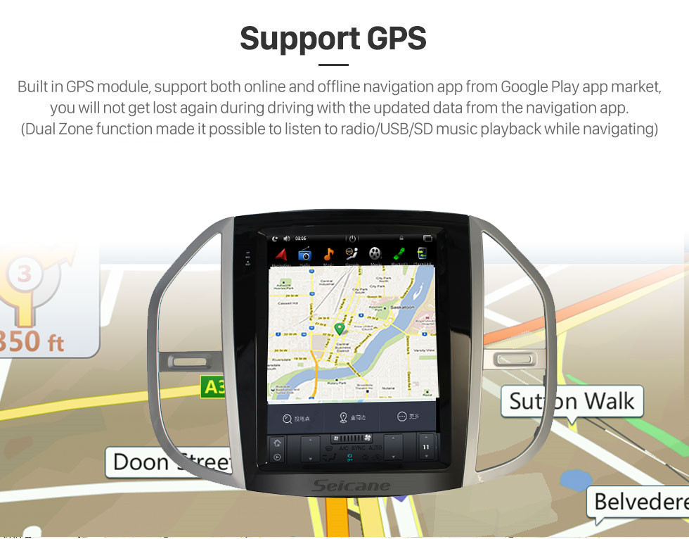 Seicane 12.1 inch Android 9.0 Car Stereo Sat Multimedia Player for 2016+ Benz VITO / 2016+ Metris GPS Navigation System with Bluetooth support Carplay Seicane 12.1 inch Android 9.0 Car Stereo Sat Multimedia Player for 2016+ Benz VITO / 2016+ Metris GPS Navigation System with Bluetooth support Carplay
