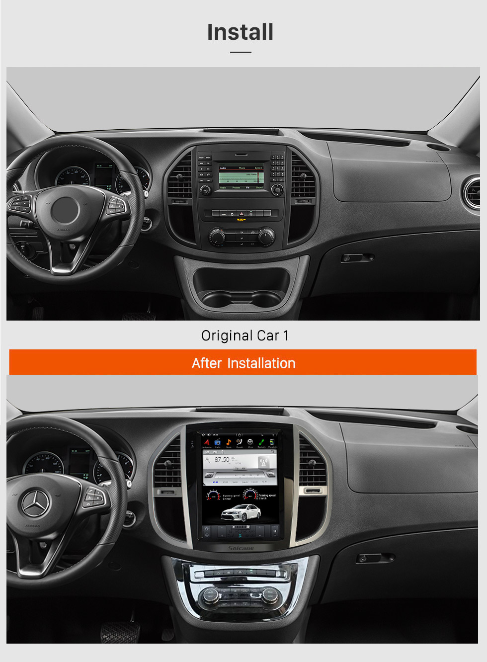 Seicane 12.1 inch Android 9.0 Car Stereo Sat Multimedia Player for 2016+ Benz VITO / 2016+ Metris GPS Navigation System with Bluetooth support Carplay Seicane 12.1 inch Android 9.0 Car Stereo Sat Multimedia Player for 2016+ Benz VITO / 2016+ Metris GPS Navigation System with Bluetooth support Carplay