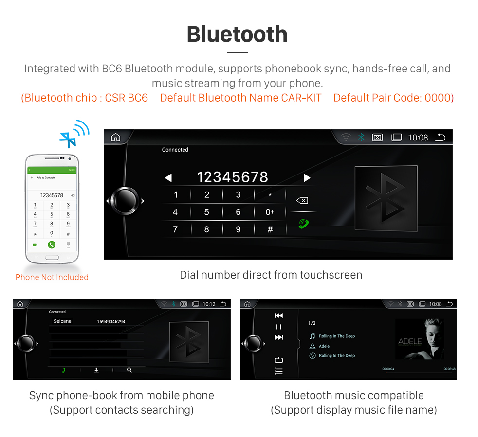 Seicane 8.8 inch Android 8.1 Touchscreen Radio for 2009-2012 BMW 3 Series E90 E91 E92 E93 316i 2005-2010 BMW 5 E60 E61 E62 CCC GPS Navigation Head unit Bluetooth Music USB WIFI SWC Seicane 8.8 inch Android 8.1 Touchscreen Radio for 2009-2012 BMW 3 Series E90 E91 E92 E93 316i 2005-2010 BMW 5 E60 E61 E62 CCC GPS Navigation Head unit Bluetooth Music USB WIFI SWC