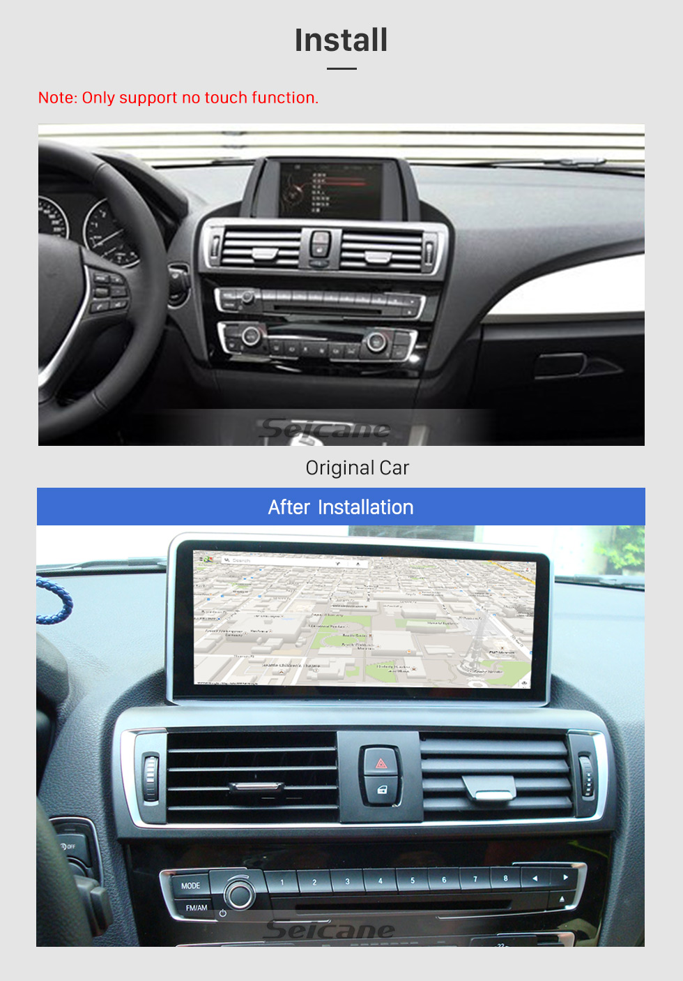 Seicane 8.8 Polegadas Android 8.1 2018 BMW 1 Série F20 Car Unidade de Rádio Estéreo Cabeça Sistema de Navegação GPS Bluetooth Suporte USB WI-FI Câmera Retrovisor Controle de Volante Seicane 8.8 Polegadas Android 8.1 2018 BMW 1 Série F20 Car Unidade de Rádio Estéreo Cabeça Sistema de Navegação GPS Bluetooth Suporte USB WI-FI Câmera Retrovisor Controle de Volante