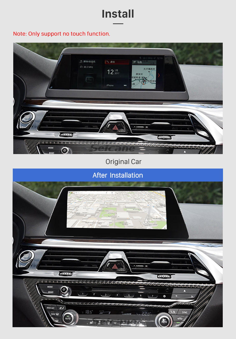 Seicane 10.25 pouces Android 8.1 2018 BMW 5 Série G30 Voiture Stéréo Radio Unité Centrale Système de Navigation GPS Support Bluetooth USB WIFI Caméra de Recul Commande Au Volant Seicane 10.25 pouces Android 8.1 2018 BMW 5 Série G30 Voiture Stéréo Radio Unité Centrale Système de Navigation GPS Support Bluetooth USB WIFI Caméra de Recul Commande Au Volant