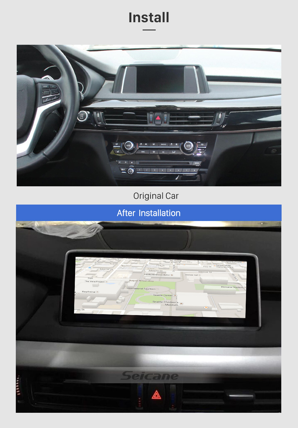 Seicane 10,25-дюймовый Android 9.0 2014-2017 BMW X5 F15 NBT Автомобильная стереосистема Автомагнитола GPS-система навигации Поддержка Bluetooth USB WI-FI Камера заднего вида Управление рулевого колеса Seicane 10,25-дюймовый Android 9.0 2014-2017 BMW X5 F15 NBT Автомобильная стереосистема Автомагнитола GPS-система навигации Поддержка Bluetooth USB WI-FI Камера заднего вида Управление рулевого колеса