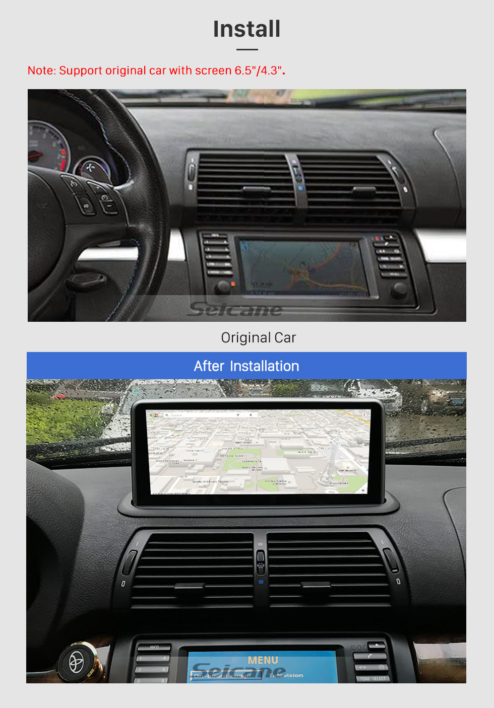 Seicane 10,25 polegadas android 8.1 hd touchscreen 2004-2009 bmw x3 e83 carro estéreo unidade de cabeça de rádio navegação por gps do bluetooth telefone música suporte wi-fi usb controle de volante câmera de backup Seicane 10,25 polegadas android 8.1 hd touchscreen 2004-2009 bmw x3 e83 carro estéreo unidade de cabeça de rádio navegação por gps do bluetooth telefone música suporte wi-fi usb controle de volante câmera de backup