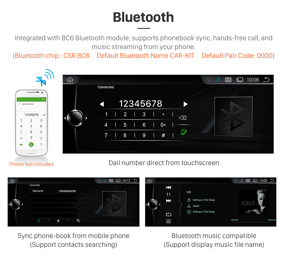 Seicane OEM 10.25 дюймов Android 8.1 HD Сенсорный экран 2006-2012 BMW E87 CCC Радиоуправление GPS-навигатор Bluetooth Поддержка USB WIFI OBD2 Камера заднего вида с рулевым колесом