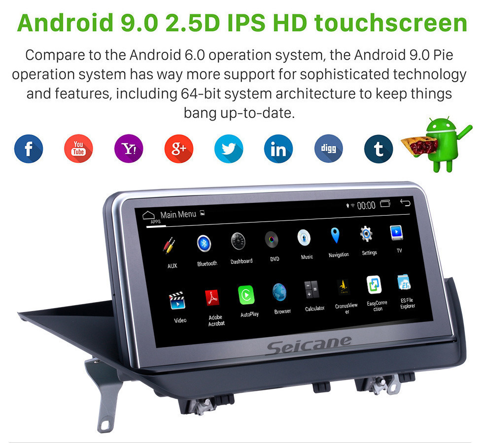 Seicane 10,25 Zoll HD Touchscreen Android 8.1 2009-2015 BMW X1 E84 Autoradio Haupteinheit GPS Navigation Bluetooth Unterstützung Rückfahrkamera Lenkradsteuerung USB WIFI Spiegel Verbindung OBD2 Seicane 10,25 Zoll HD Touchscreen Android 8.1 2009-2015 BMW X1 E84 Autoradio Haupteinheit GPS Navigation Bluetooth Unterstützung Rückfahrkamera Lenkradsteuerung USB WIFI Spiegel Verbindung OBD2