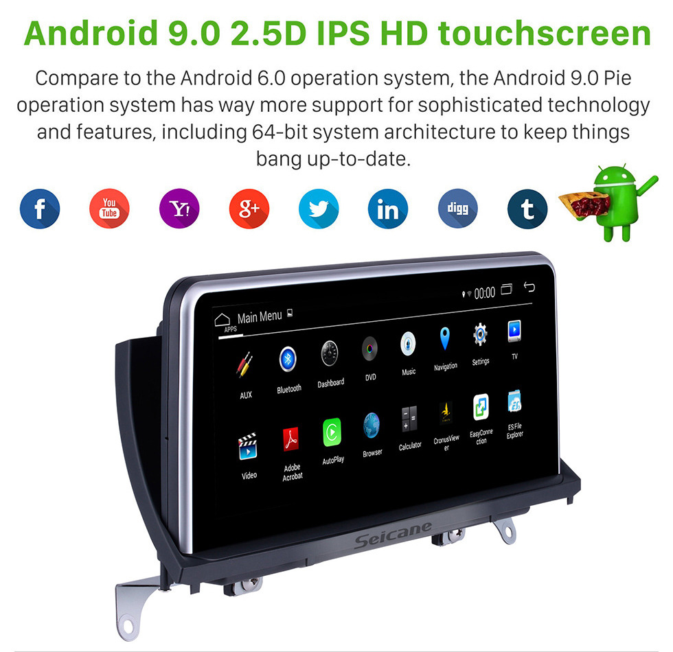 Seicane 10.25 Inch Android 8.1 HD Touchscreen 2011 2012 2013 2014 BMW X5 E70 /X6 E71 CIC Car Stereo Radio Head Unit GPS Navigation Bluetooth Phone Music Support WIFI USB Steering Wheel Control Backup Camera Seicane 10.25 Inch Android 8.1 HD Touchscreen 2011 2012 2013 2014 BMW X5 E70 /X6 E71 CIC Car Stereo Radio Head Unit GPS Navigation Bluetooth Phone Music Support WIFI USB Steering Wheel Control Backup Camera