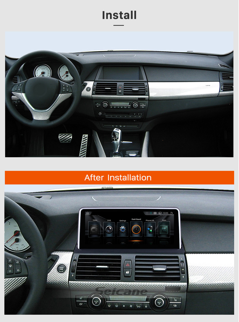 Seicane 10.25 Inch Android 9.0 HD Touchscreen 2007-2010 BMW X5 E70/X6 E71 CCC Car Stereo Radio Head Unit GPS Navigation System Bluetooth Phone WIFI Support DVR USB DAB+ OBDII Steering Wheel Control Backup Camera Seicane 10.25 Inch Android 9.0 HD Touchscreen 2007-2010 BMW X5 E70/X6 E71 CCC Car Stereo Radio Head Unit GPS Navigation System Bluetooth Phone WIFI Support DVR USB DAB+ OBDII Steering Wheel Control Backup Camera